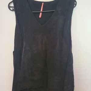 Black suede tank top